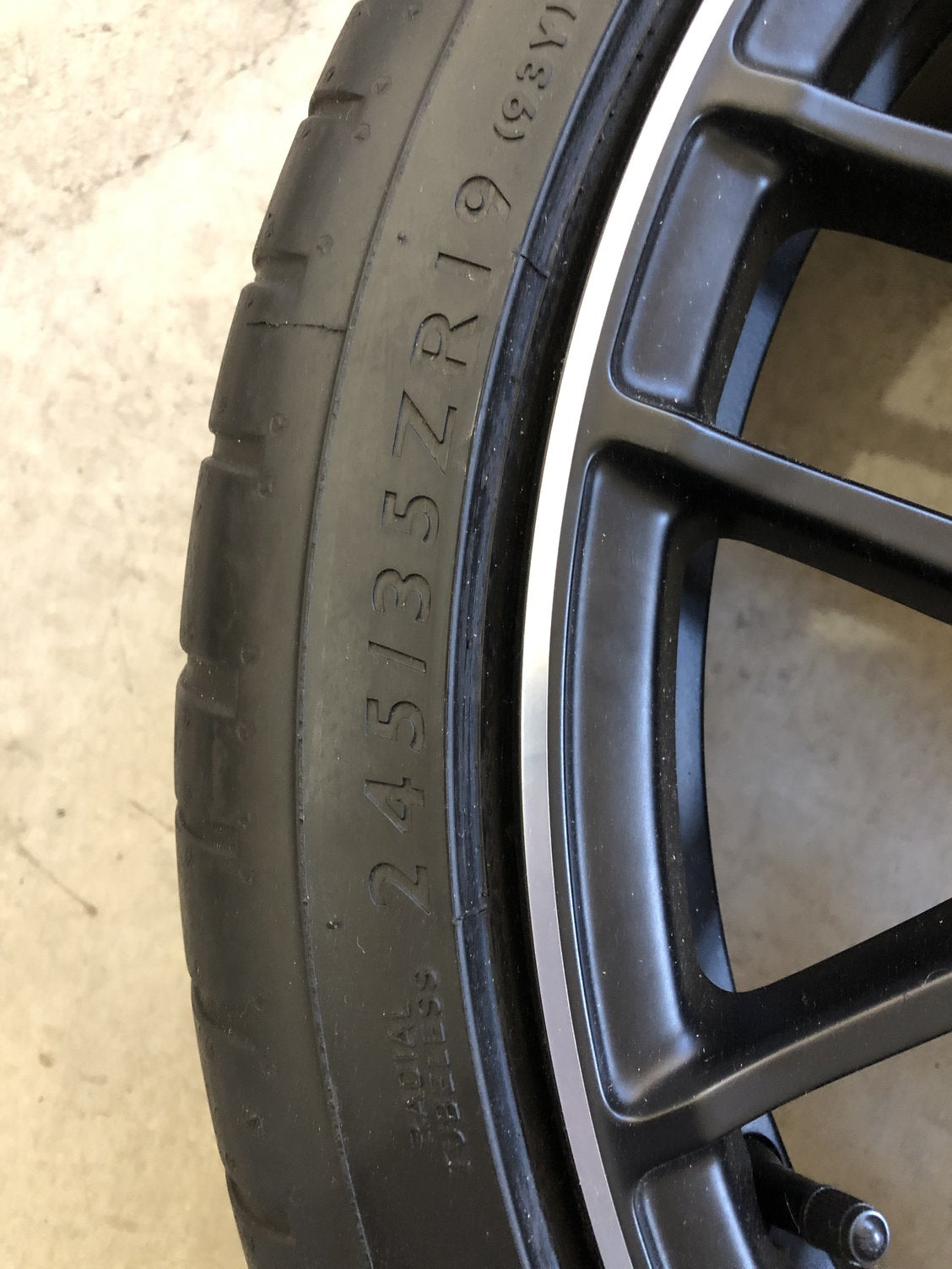 Genuine Mercedes-Benz C63 AMG 19” Wheel & Tire Set – Matte Black